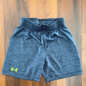 Under Armour Charcoal Shorts with Lime Logo